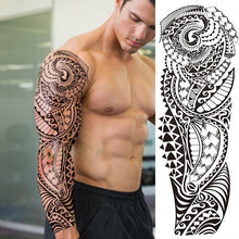Load image into Gallery viewer, Extra Large Full Arm Leg Body Hand Waterproof Fake Tattoo Stickers Temporary Realistic Black Modern Mens Tattoo

