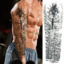 Load image into Gallery viewer, Extra Large Full Arm Leg Body Hand Waterproof Fake Tattoo Stickers Temporary Realistic Black Modern Mens Tattoo
