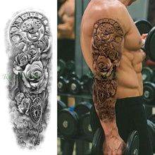 Load image into Gallery viewer, Extra Large Full Arm Leg Body Hand Waterproof Fake Tattoo Stickers Temporary Realistic Black Modern Mens Tattoo
