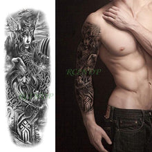 Load image into Gallery viewer, Extra Large Full Arm Leg Body Hand Waterproof Fake Tattoo Stickers Temporary Realistic Black Modern Mens Tattoo
