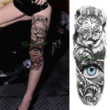 Load image into Gallery viewer, Extra Large Full Arm Leg Body Hand Waterproof Fake Tattoo Stickers Temporary Realistic Black Modern Mens Tattoo
