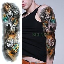 Load image into Gallery viewer, Extra Large Full Arm Leg Body Hand Waterproof Fake Tattoo Stickers Temporary Realistic Black Modern Mens Tattoo
