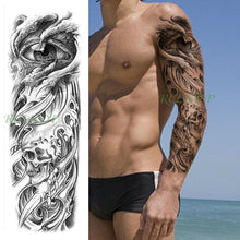 Load image into Gallery viewer, Extra Large Full Arm Leg Body Hand Waterproof Fake Tattoo Stickers Temporary Realistic Black Modern Mens Tattoo
