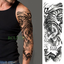 Load image into Gallery viewer, Extra Large Full Arm Leg Body Hand Waterproof Fake Tattoo Stickers Temporary Realistic Black Modern Mens Tattoo
