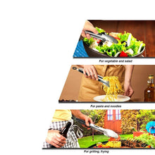 Load image into Gallery viewer, Extra Long Stainless Steel BBQ Tongs Salad Food Clips BBQ Flipping Tongs Non-Stick Kitchen Cooking Tools Stainless Steel and Non-Slip Heat Resistant Handle Great for Cooking Turning and Barbecue
