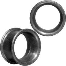 Load image into Gallery viewer, Thin Flexible Metallic Black Silicone Tunnel Plug Set 6mm to 25mm
