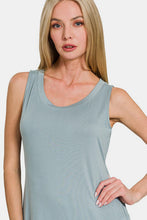 Load image into Gallery viewer, Scoop Neck Wide Strap Tank Dress For Women – Simple &amp; Classic, Flattering Scoop Neck, Comfortable Wide Strap Design
