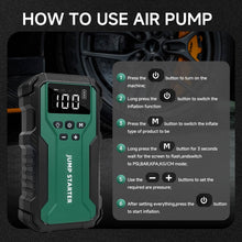 Load image into Gallery viewer, 7-in-1 Emergency Car Power Supply Starter &amp; Air Pump
