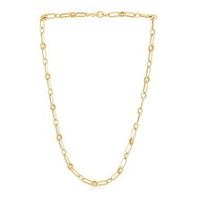 Load image into Gallery viewer, 14k Yellow Gold High Polish Paperclip Rondel Link Chain
