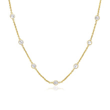 Load image into Gallery viewer, 14k Yellow Gold CZ By the Yard Long Links
