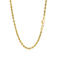Load image into Gallery viewer, 3.0mm 14k Yellow Gold Solid Diamond Cut Rope Chain
