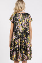 Load image into Gallery viewer, New Summer Flower Print Round Neck Flutter Sleeve Tiered Dress For Women – Feminine, Trendy, Romantic &amp; Flattering Design
