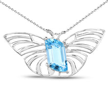Load image into Gallery viewer, 10.62 Carat Genuine Swiss Blue Topaz .925 Sterling Silver Pendant
