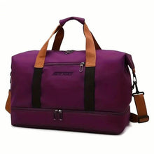 Load image into Gallery viewer, Nylon Duffel Bag for Travel – Large Capacity, Foldable, Shoe Compartment – Men &amp; Women
