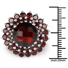 Load image into Gallery viewer, 9.90 Carat Genuine Garnet .925 Sterling Silver Ring
