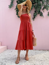 Load image into Gallery viewer, Smocked Single Shoulder Sleeveless Dress Stylish &amp; Comfortable Summer Long Dress Lightweight Dress
