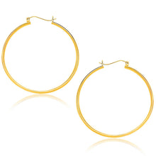 Load image into Gallery viewer, 14k Yellow Gold Polished Hoop Earrings (40mm)
