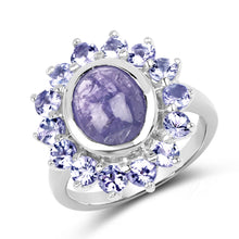 Load image into Gallery viewer, 3.76 Carat Genuine Tanzanite .925 Sterling Silver Ring

