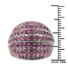 Load image into Gallery viewer, 14K Yellow Gold Plated 2.94 Carat Genuine Ruby &amp; White Topaz .925 Sterling Silver Ring
