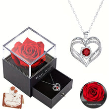 Load image into Gallery viewer, Permanent Rose Gift Box, Love Rose Multi Pendant Necklace, Women's Simple and Exquisite Jewelry, Gift for Mother, Lover, Best Friend, New Year's Gift, Mother's Day Gift, Birthday Gift, Party, Thanksgiving Gift, Allergen resis
