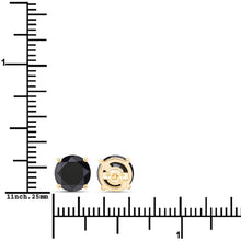 Load image into Gallery viewer, 3.84 Carat Genuine Black Diamond 14K Yellow Gold Earrings
