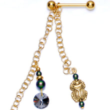 Load image into Gallery viewer, Egyptian Goddess Dangle Nipple Chain Created with Crystals
