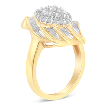 Load image into Gallery viewer, 10K Yellow Gold Diamond Cocktail Ring (3/4 Cttw, I-J Color, I2-I3 Clarity) - Size 8
