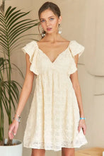 Load image into Gallery viewer, Tie Back V-Neck Ruffle Sleeve Summer Dress For Women – Elegant, Chic &amp; Trendy V-Neck Fluttering Dress with Ruffles &amp; Tie Detail
