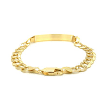 Load image into Gallery viewer, 14k Yellow Gold 8 1/2 inch Mens Curb Chain ID Bracelet
