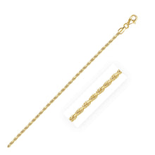 Load image into Gallery viewer, 2.25mm 10k Yellow Gold Solid Diamond Cut Rope Chain
