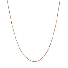 Load image into Gallery viewer, 14k Rose Gold Classic Box Chain 0.45mm
