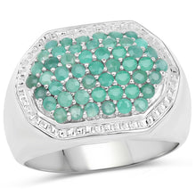 Load image into Gallery viewer, 1.43 Carat Genuine Emerald .925 Sterling Silver Ring
