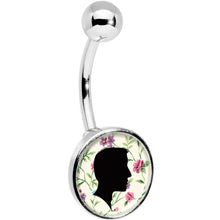 Load image into Gallery viewer, Man Floral Silhouette Belly Ring
