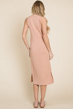 Load image into Gallery viewer, Ribbed Knit Sleeveless Midi Dress For Women – Elegant, Versatile and Stylish Sleeveless Dress with Ribbed Knit Texture and Midi Length
