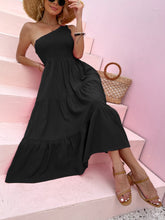Load image into Gallery viewer, Smocked Single Shoulder Sleeveless Dress Stylish &amp; Comfortable Summer Long Dress Lightweight Dress
