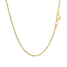 Load image into Gallery viewer, 10k Yellow Gold Solid Diamond Cut Rope Chain 1.4mm
