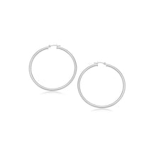 Load image into Gallery viewer, 14k White Gold Polished Hoop Earrings (2- mm)
