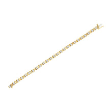 Load image into Gallery viewer, 10K Yellow Gold Plated Sterling Silver 1 cttw Diamond Link Bracelet (J-K Clarity, I1-I2 Color) - Size 7"
