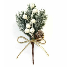 Load image into Gallery viewer, Fake Snow Frost Pine Branch Cone Berry Holly Christmas Tree Christmas Ornament
