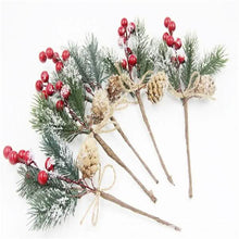Load image into Gallery viewer, Fake Snow Frost Pine Branch Cone Berry Holly Christmas Tree Christmas Ornament
