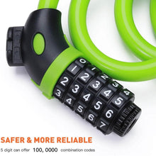 Load image into Gallery viewer, Famistar 4 Feet 5 Digit Resettable Combination Coiling Bike Chain Lock
