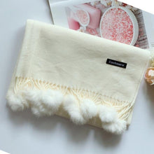 Load image into Gallery viewer, Fashion Autumn Winter Warm High Quality Long Soft Cashmere Hijabs Scarves Dot Pattern Tassels Elegant Thicken Wrap Shawl Ladies Lightweight Escharpe Soft Wool Cashmere Muffler For Women
