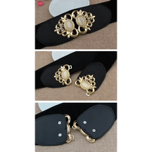 Load image into Gallery viewer, Fashion Black Elastic Waistband One-Piece Dress Women Decorative Belt Elegant Women's Style Party Dress Belts
