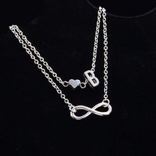 Load image into Gallery viewer, Fashion Bracelets Silver Color Geometric Infinity Symbol Letters Sterling Silver Adjustable Mother's Day Jewelry Gift Birthday Valentine’s Day Gifts For Women Mom Wife Girls
