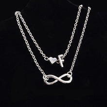 Load image into Gallery viewer, Fashion Bracelets Silver Color Geometric Infinity Symbol Letters Sterling Silver Adjustable Mother's Day Jewelry Gift Birthday Valentine’s Day Gifts For Women Mom Wife Girls
