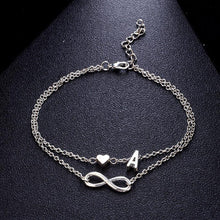 Load image into Gallery viewer, Fashion Bracelets Silver Color Geometric Infinity Symbol Letters Sterling Silver Adjustable Mother's Day Jewelry Gift Birthday Valentine’s Day Gifts For Women Mom Wife Girls
