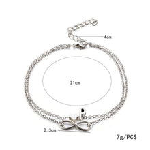 Load image into Gallery viewer, Fashion Bracelets Silver Color Geometric Infinity Symbol Letters Sterling Silver Adjustable Mother's Day Jewelry Gift Birthday Valentine’s Day Gifts For Women Mom Wife Girls
