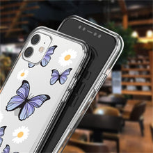 Load image into Gallery viewer, Fashion Butterfly Transparent Phone Case For iPhone 11 12 13 Pro Max 12 Mini Beautiful Butterfly Soft Butterfly Silicone Protective Case Clear Back Cover
