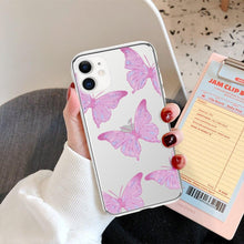 Load image into Gallery viewer, Fashion Butterfly Transparent Phone Case For iPhone 11 12 13 Pro Max 12 Mini Beautiful Butterfly Soft Butterfly Silicone Protective Case Clear Back Cover
