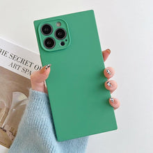 Load image into Gallery viewer, Fashion Candy Color Square Soft Silicone Phone Case For iPhone 13 11 12 Pro Max Bumper Shockproof Cover Square Silicone Camera Case Ultra Thin Lightweight Silky Soft Case Compatible with iPhone
